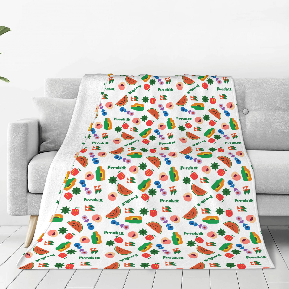 Ultra-Soft Micro Fleece Blanket fruit