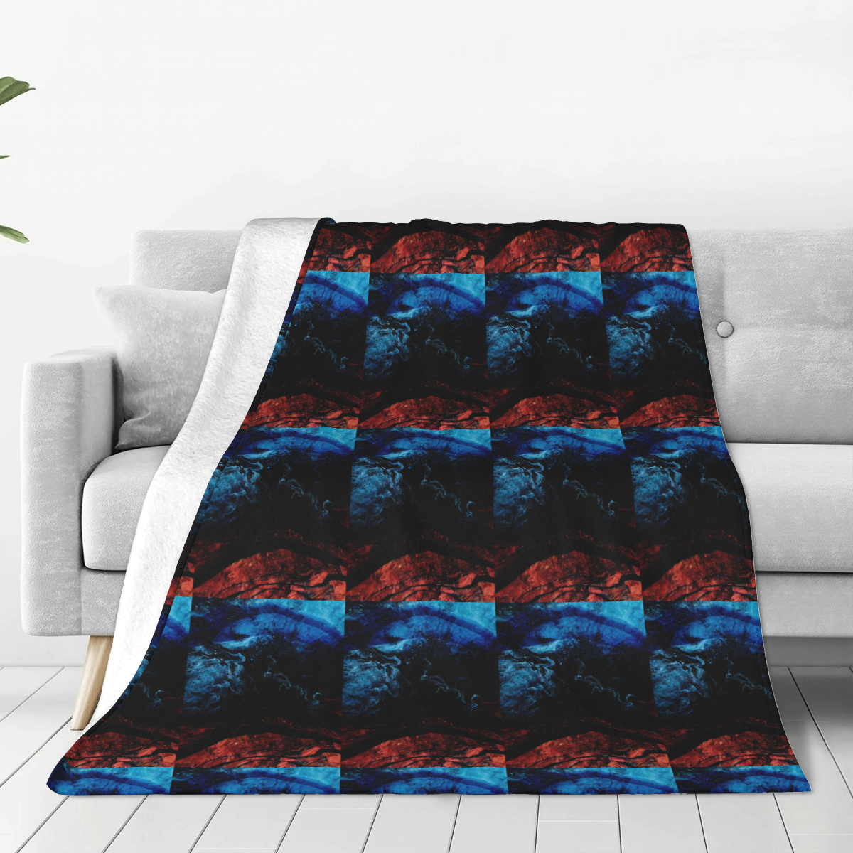 Ultra-Soft Micro Fleece Blanket Marble texture