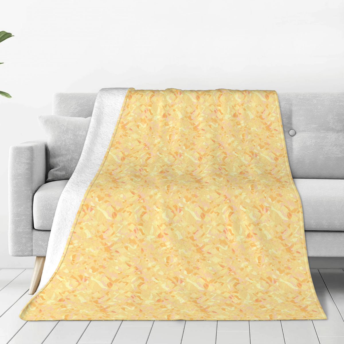 Ultra-Soft Micro Fleece Blanket Macarone color,Yellow