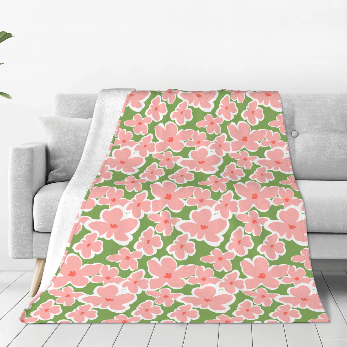 Ultra-Soft Micro Fleece Blanket flower coloring pattern