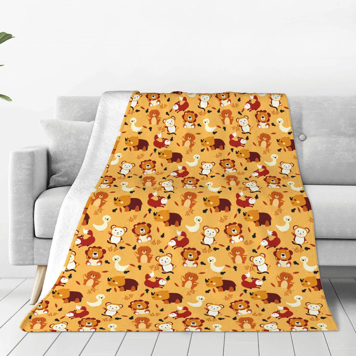 Ultra-Soft Micro Fleece Blanket Animals