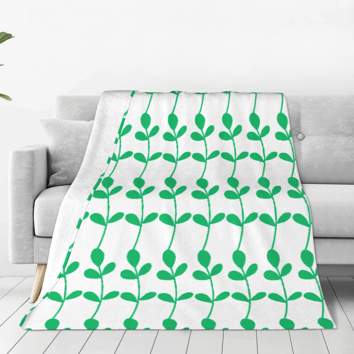 Ultra-Soft Micro Fleece Blanket leaf