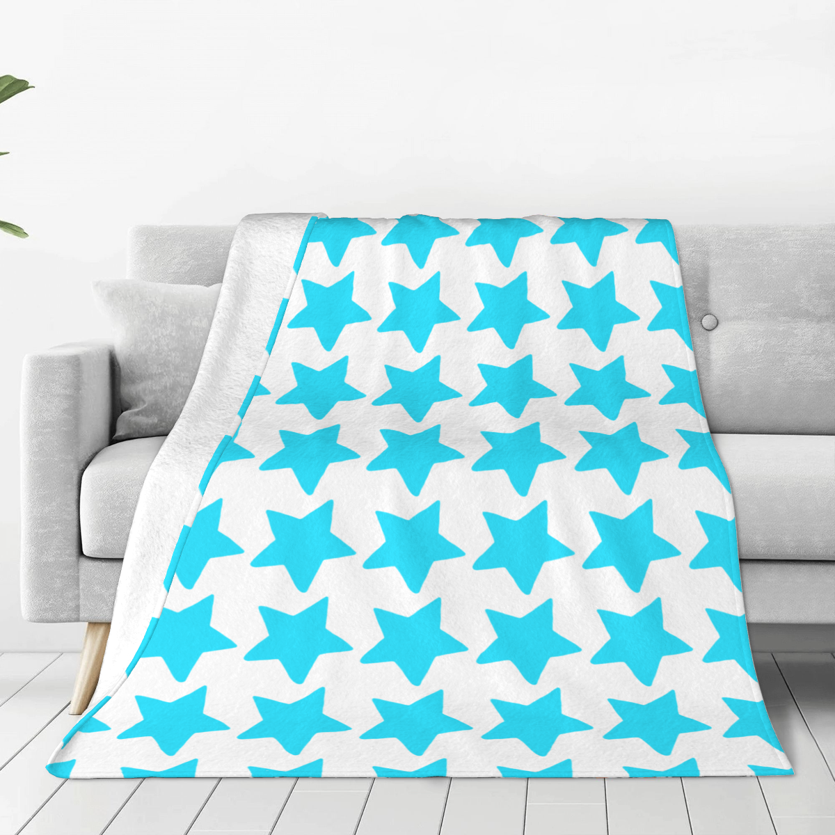 Ultra-Soft Micro Fleece Blanket Blue star