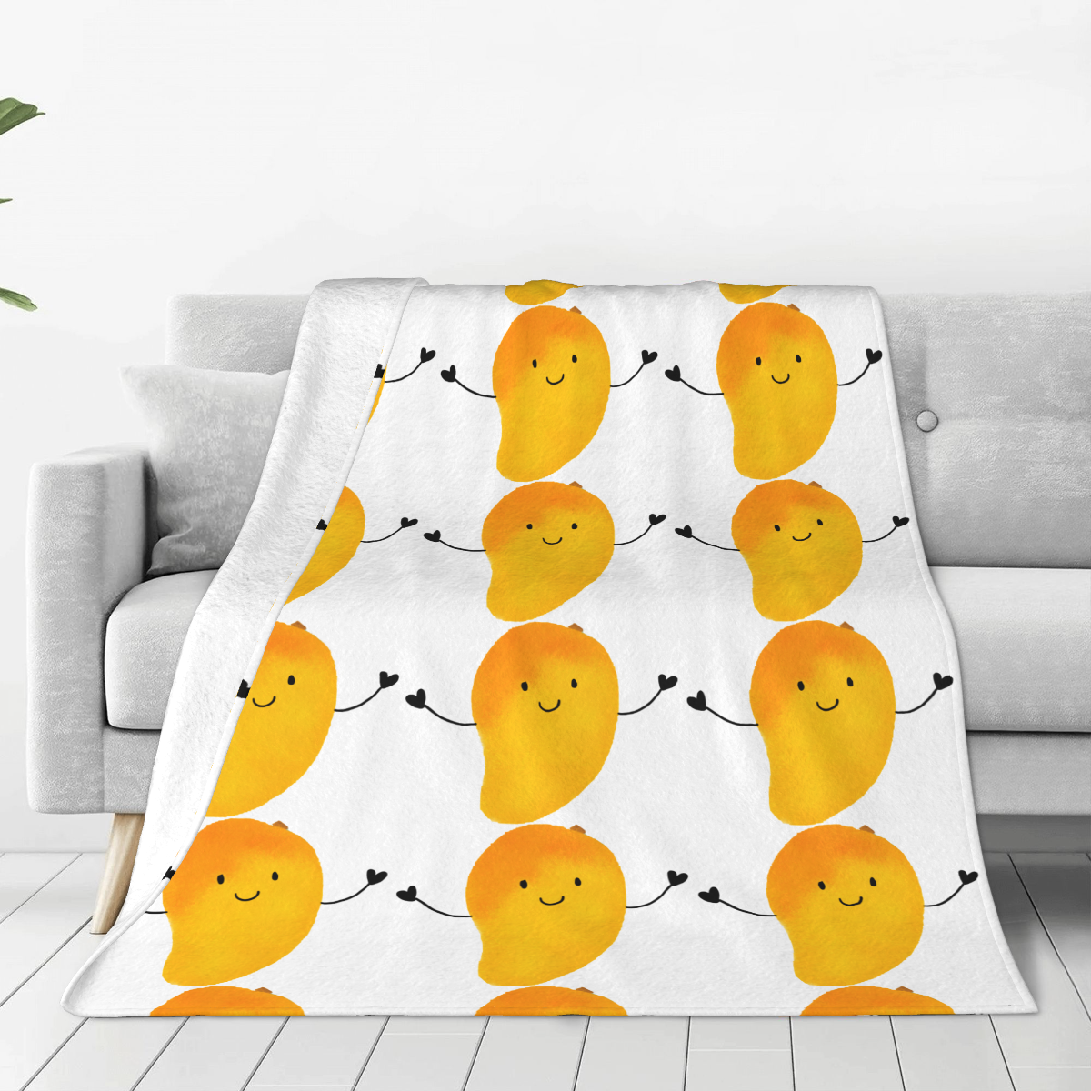 Ultra-Soft Micro Fleece Blanket mango