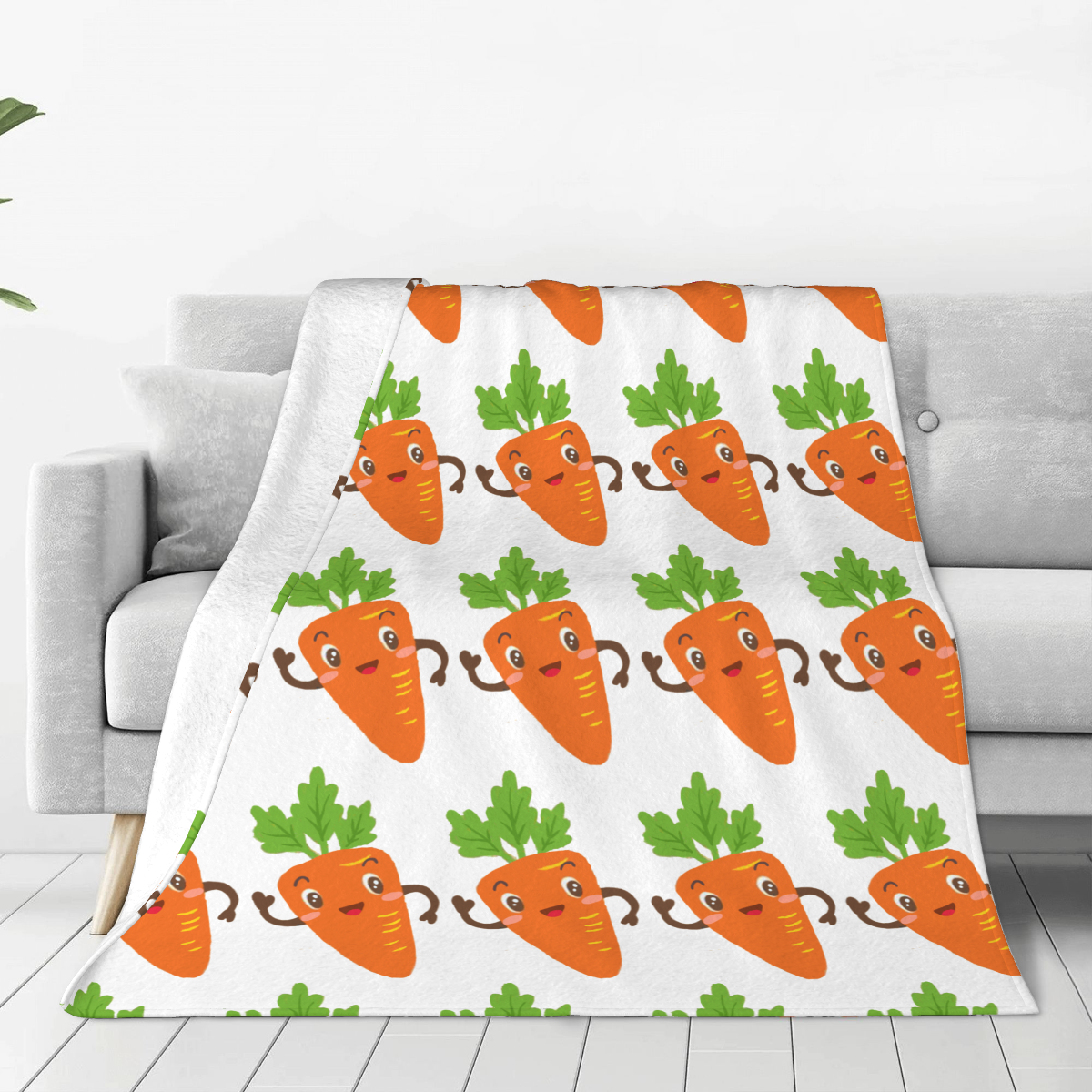 Ultra-Soft Micro Fleece Blanket carrot