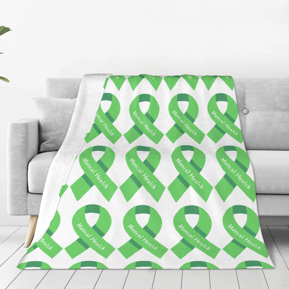 Ultra-Soft Micro Fleece Blanket World Mental Health Day