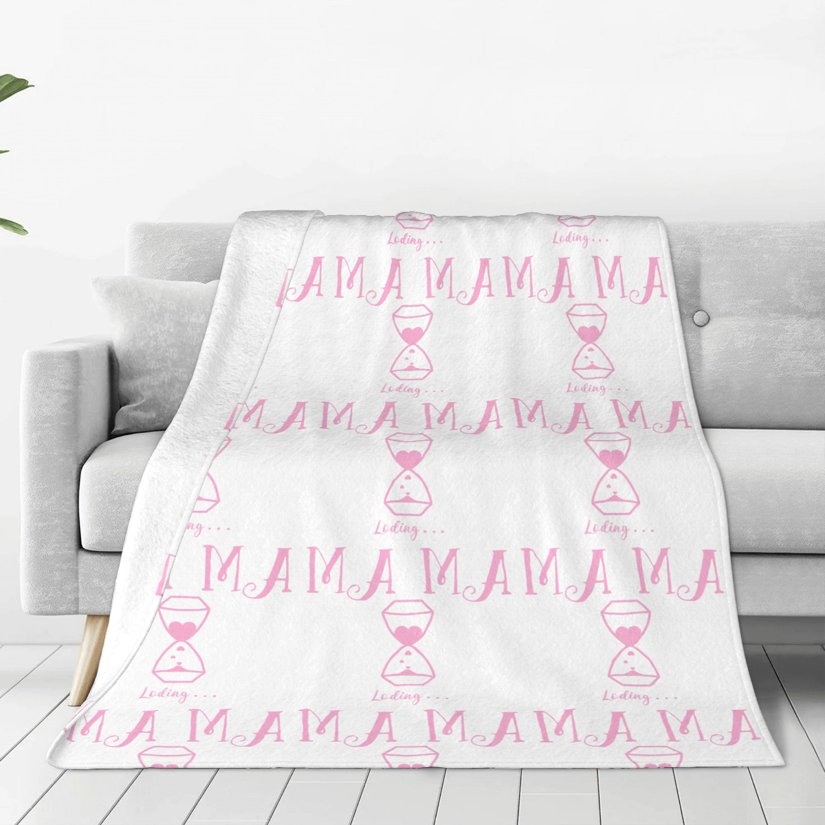 Ultra-Soft Micro Fleece Blanket Pink Countdown Heart