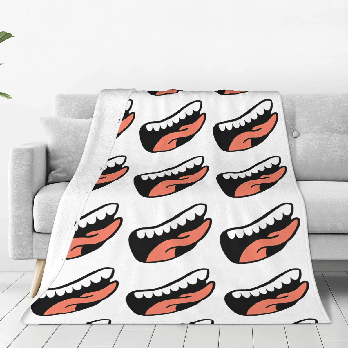 Ultra-Soft Micro Fleece Blanket Mouth