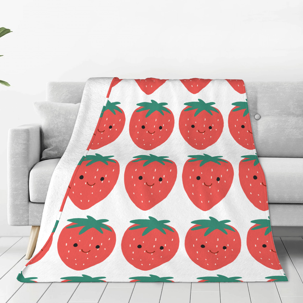 Ultra-Soft Micro Fleece Blanket strawberry