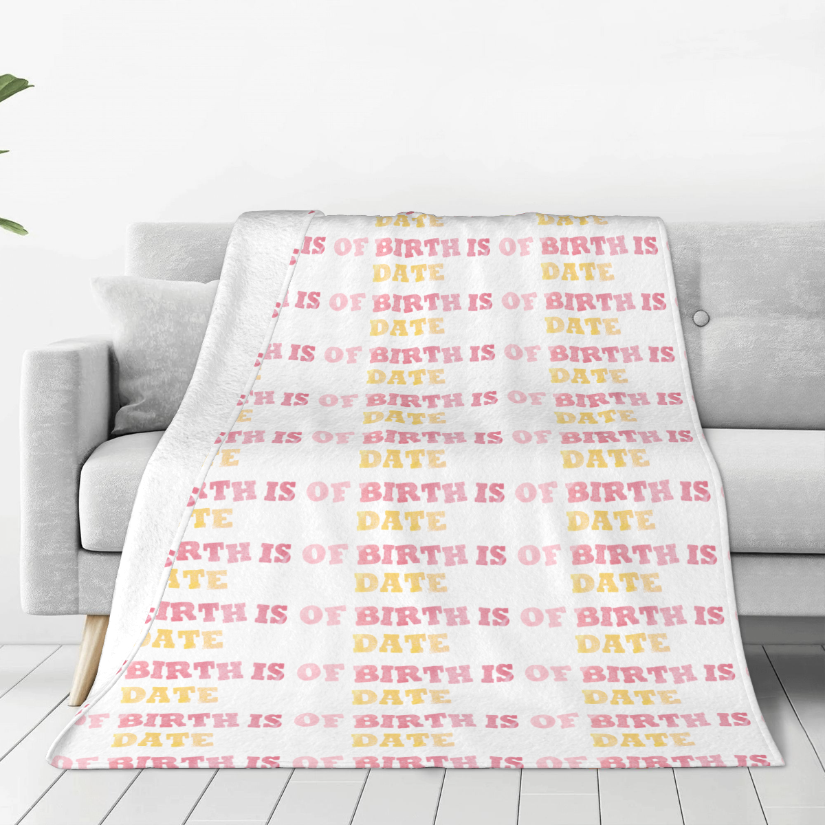 Ultra-Soft Micro Fleece Blanket Doodle Text