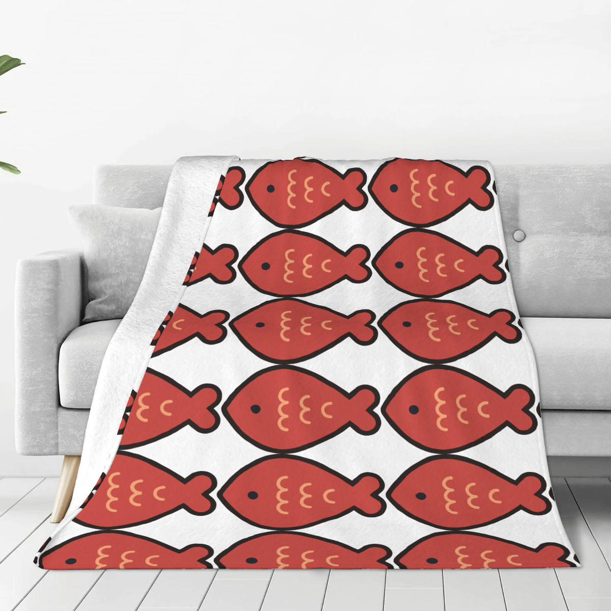 Ultra-Soft Micro Fleece Blanket fish