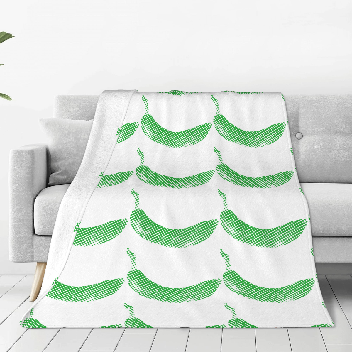 Ultra-Soft Micro Fleece Blanket green pop banana