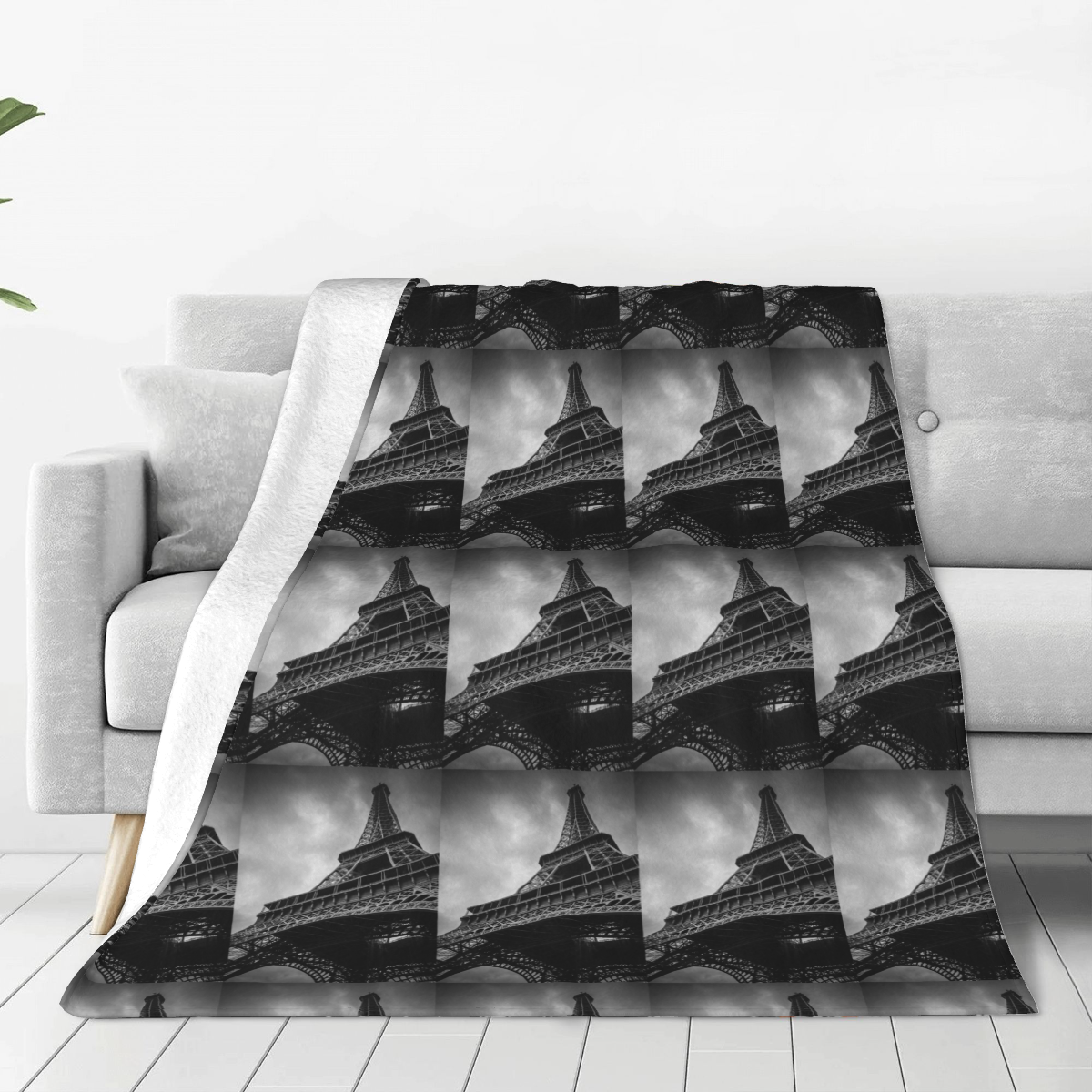 Ultra-Soft Micro Fleece Blanket Eiffel Tower