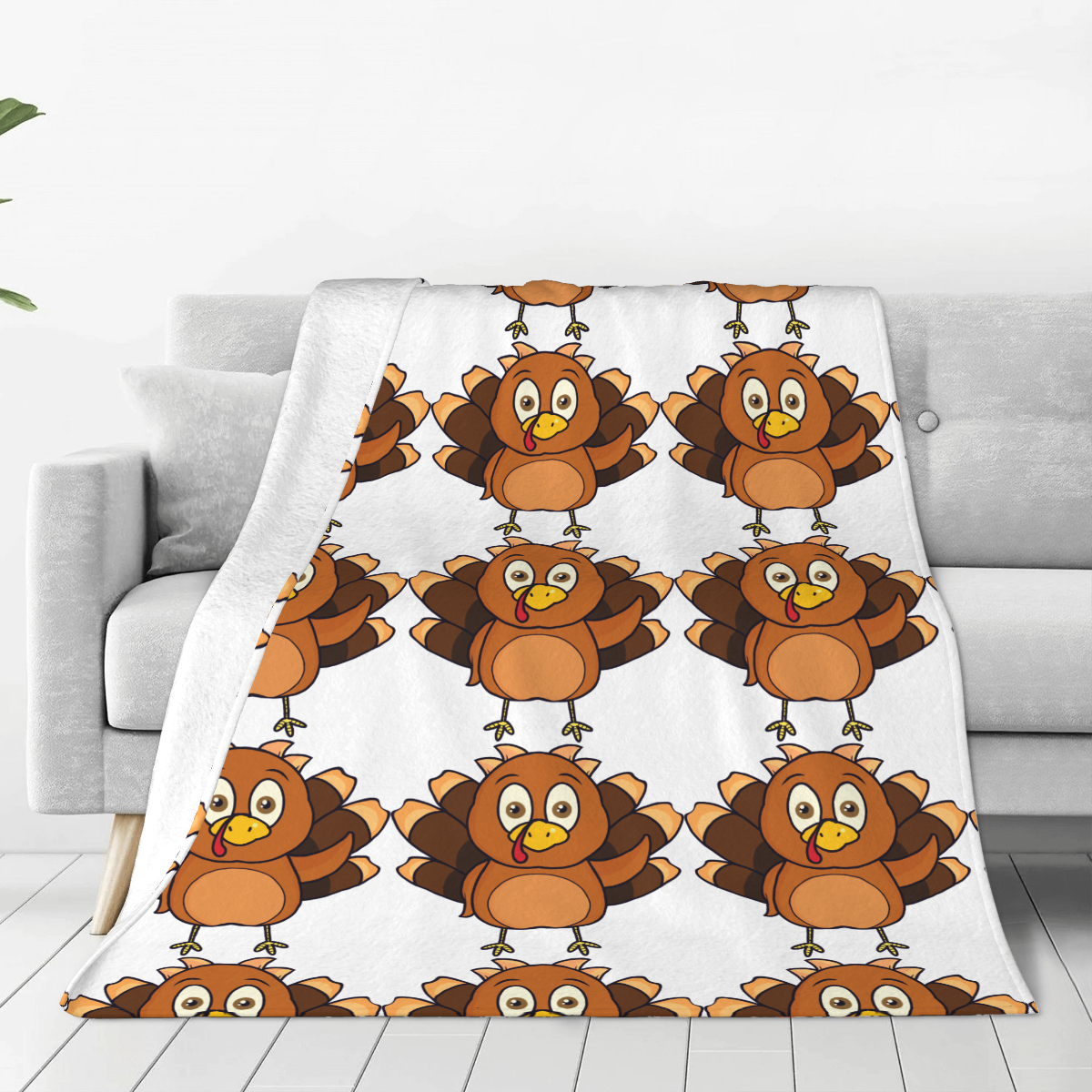 Ultra-Soft Micro Fleece Blanket turkey