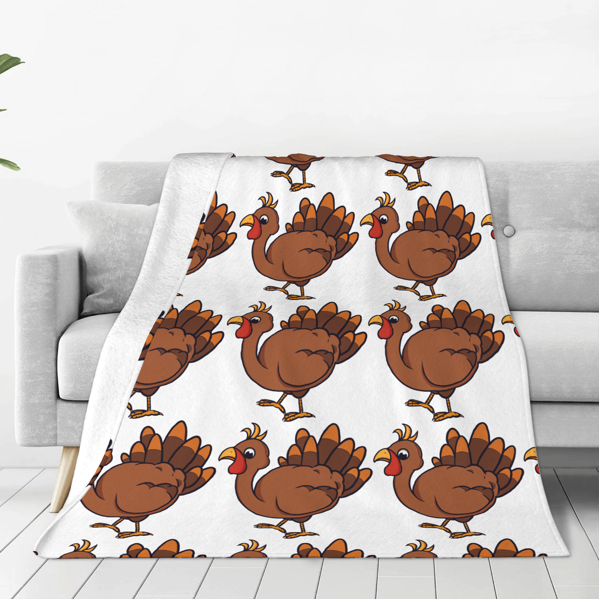 Ultra-Soft Micro Fleece Blanket turkey