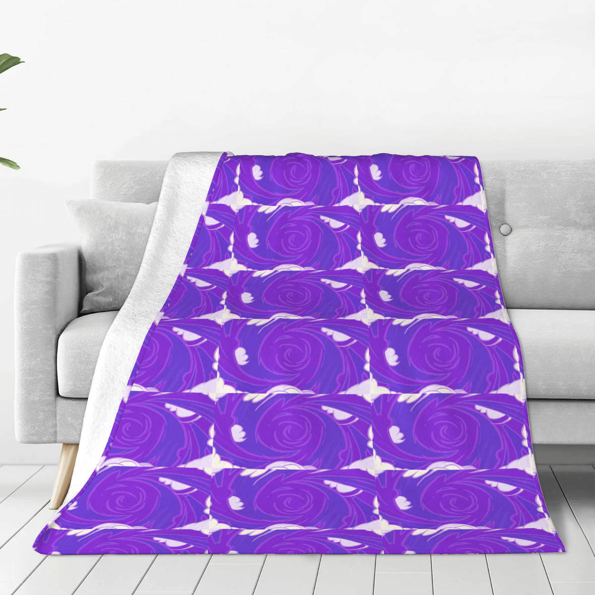 Ultra-Soft Micro Fleece Blanket Purple whirlwind