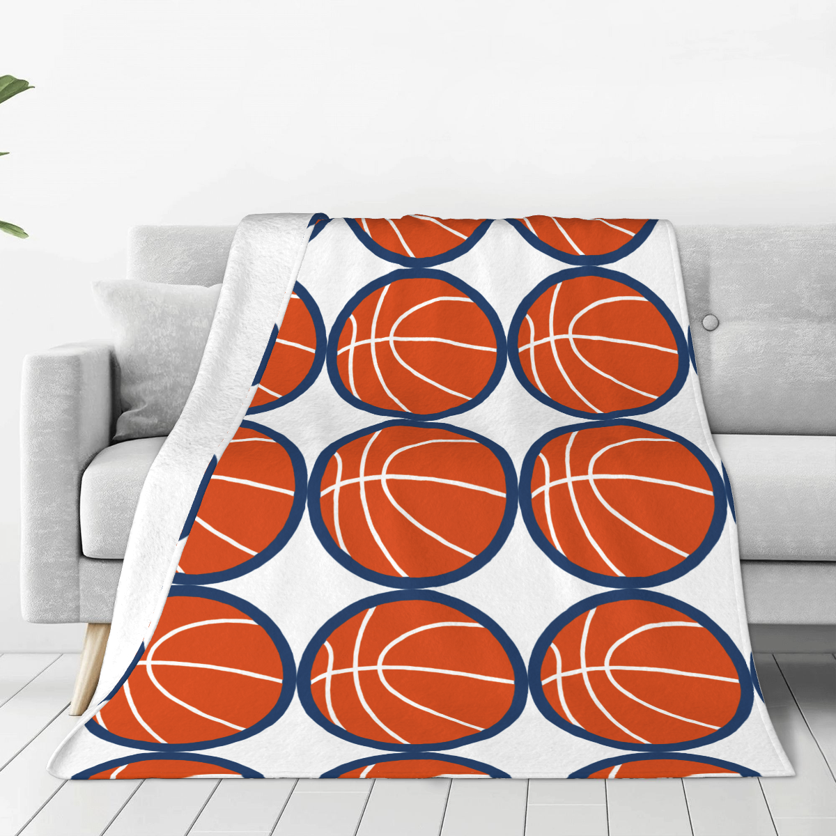 Ultra-Soft Micro Fleece Blanket Simple Basketball icon0